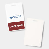 Aangepaste Kleur Flebotomist Laboratorium Begeleid Badge (Voor- en achterkant)