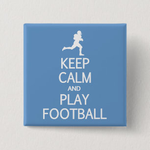 Aangepaste kleur Football behouden en afspelen, kn Vierkante Button 5,1 Cm