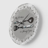 Aangepaste kleur  fork leace keuken klok (Hoek)