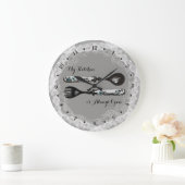 Aangepaste kleur  fork leace keuken klok (Huis)