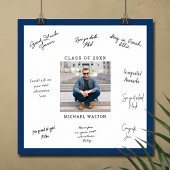 Aangepaste kleur foto afstudeer handtekening beric poster