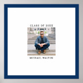 Aangepaste kleur foto afstudeer handtekening beric poster (Voorkant)