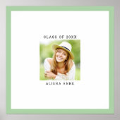 Aangepaste Kleur Foto Afstudeerhandtekening Berich Poster (Voorkant)