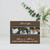 Aangepaste kleur/foto dankkaartjes briefkaart (Staand voorkant)