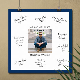 Aangepaste kleur foto diploma handtekening bericht poster