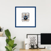 Aangepaste kleur foto diploma handtekening bericht poster (Thuiskantoor)