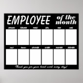 Aangepaste kleur foto medewerker van de maand disp poster (Voorkant)
