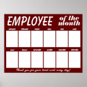 Aangepaste kleur foto medewerker van de maand disp poster (Voorkant)