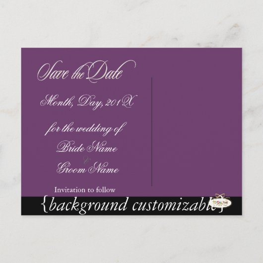 Aangepaste kleur, foto Sla de datum Briefkaarten o (Achterkant)