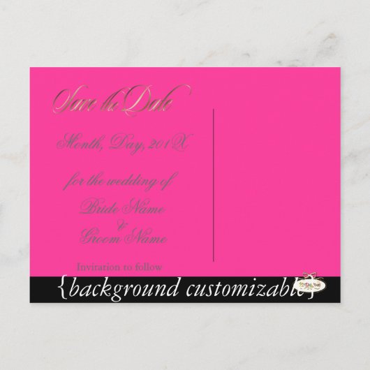 Aangepaste kleur, foto Sla de datum Briefkaarten o (Achterkant)