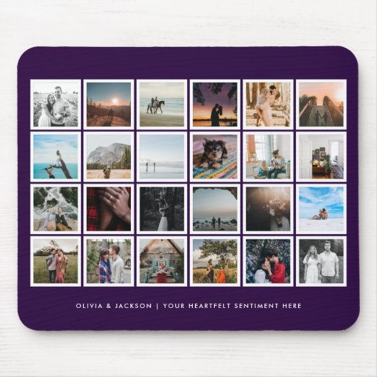 Aangepaste kleur fotoCollage Muismat (Voorkant)