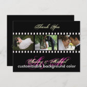 Aangepaste kleur/foto's Dank u briefkaarten (Voorkant / Achterkant)