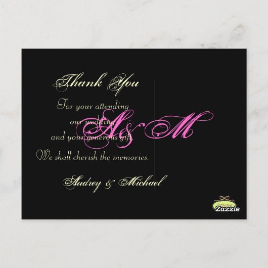 Aangepaste kleur/foto's Dank u briefkaarten (Achterkant)