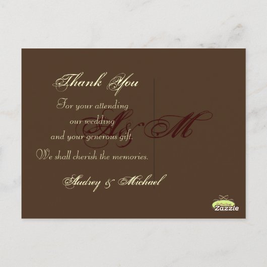 Aangepaste kleur/foto's Dank u briefkaarten (Achterkant)