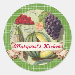 Aangepaste kleur Fruit Groente Inblikken Label