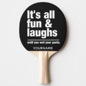 Aangepaste kleur FUN & LAUGHS-pingpongpeddel Tafeltennisbatje (Voorkant)