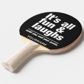 Aangepaste kleur FUN & LAUGHS-pingpongpeddel Tafeltennisbatje (Voorkant Gekanteld)