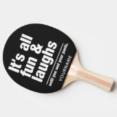 Aangepaste kleur FUN & LAUGHS-pingpongpeddel Tafeltennisbatje (Zijkant)