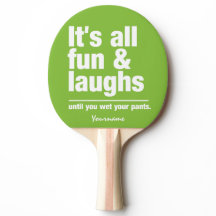 Aangepaste kleur FUN & LAUGHS-pingpongpeddel