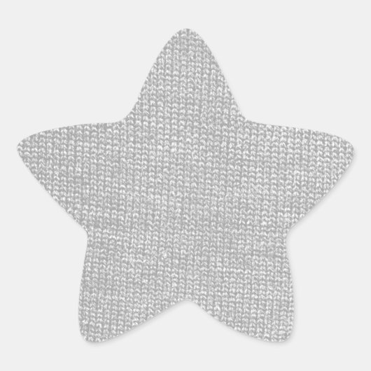 Aangepaste kleur gebreide textuur ster sticker (Voorkant)