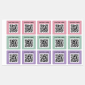 Aangepaste kleur gecodeerde organisatie QR code St Labels (Vel)