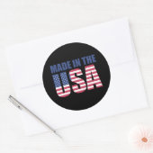 Aangepaste kleur gemaakt in de Amerikaanse vlag Ronde Sticker (Envelop)