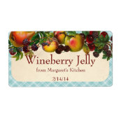 Aangepaste kleur gemengd fruit inblikken label pol (Voorkant)