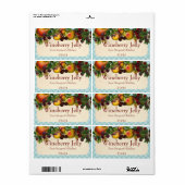 Aangepaste kleur gemengd fruit inblikken label pol (Full Sheet)