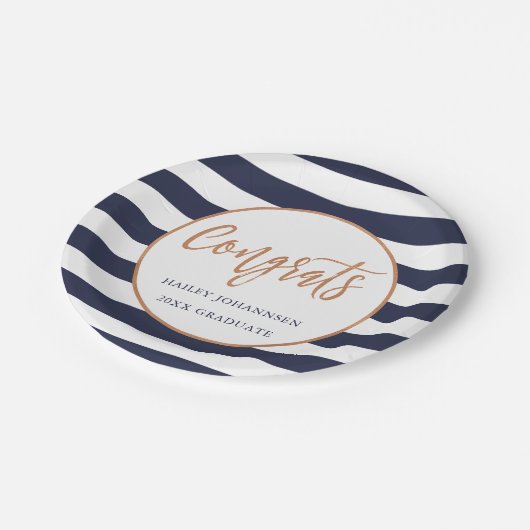 Aangepaste kleur Gepersonaliseerde Graduation Part Papieren Bordje (Gekanteld)