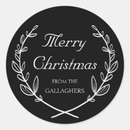 Aangepaste kleur gepersonaliseerde Laurel Holiday  Ronde Sticker