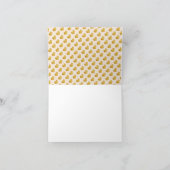 Aangepaste kleur Gold Heart Minimalist Dank u kaar Bedankkaart (Binnen)