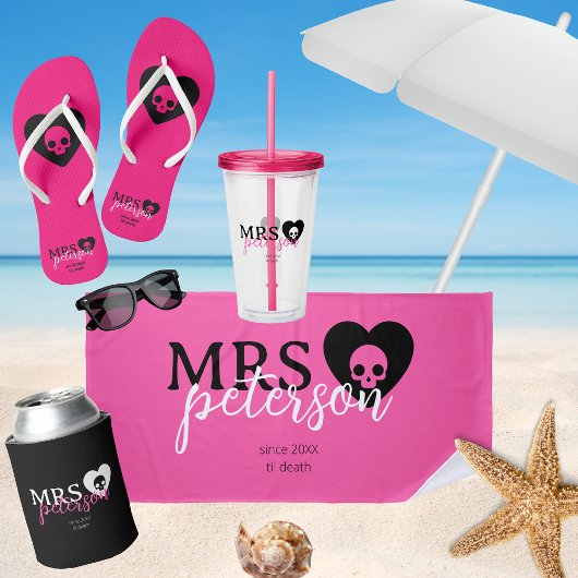 Aangepaste kleur Gothic Alternatieve bruid Pas get Blikjeskoeler