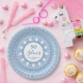 Aangepaste kleur Griekse of Romeinse verjaardag Papieren Bordje (Feest)