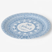 Aangepaste kleur Griekse of Romeinse verjaardag Papieren Bordje (Gekanteld)