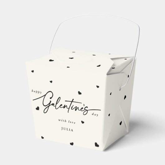 Aangepaste kleur Happy Galentine-dag + hart Bedankdoosjes (Voorkant Zijde)