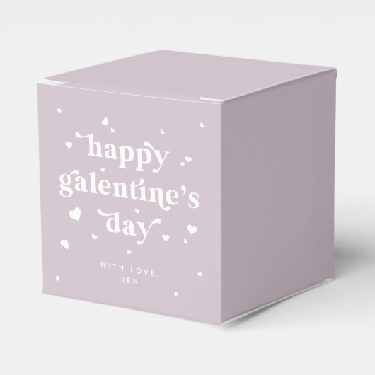 Aangepaste kleur Happy Galentine-dag + hart Bedankdoosjes (Voorkant Zijde)