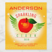 Aangepaste kleur harde appelcider zelfgemaakte wij wijn etiket (Enkel label)
