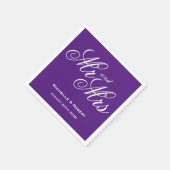 Aangepaste kleur heer en mevrouw papieren servette servetten (Hoek)