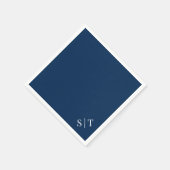 Aangepaste Kleur Hoek Bruiloft Monogram Servet (Hoek)
