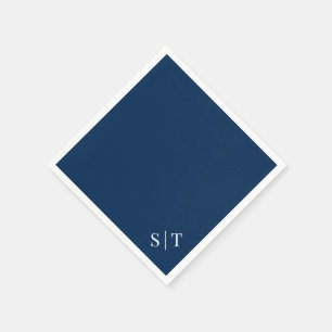 Aangepaste Kleur Hoek Bruiloft Monogram Servet