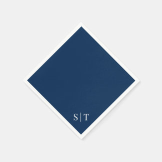 Aangepaste Kleur Hoek Bruiloft Monogram Servet