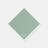 Aangepaste Kleur Hoek Bruiloft Monogram Servet (Hoek)