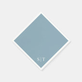 Aangepaste Kleur Hoek Bruiloft Monogram Servet (Hoek)