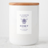 Aangepaste kleur honingbij  conservenlabel voedselcontainer etiket (Voorkant)