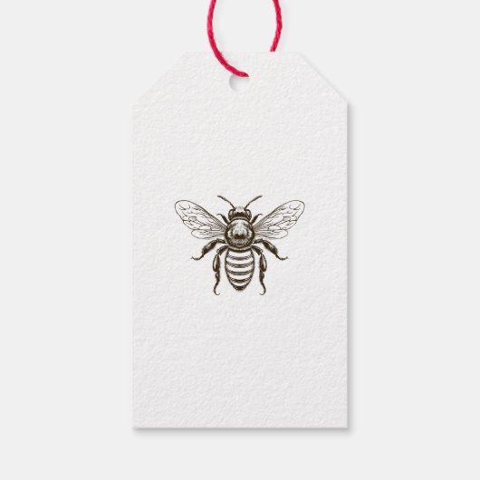 Aangepaste kleur honingbij inblikken label cadeaulabel (Achterkant)