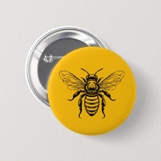 Aangepaste kleur honingbij ronde button 5,7 cm (Voorkant /achterkant)