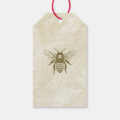 Aangepaste kleur honingbij vintage inmaaklabel cadeaulabel (Achterkant)