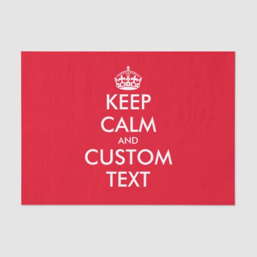 Aangepaste kleur Houd Calm cadeaupapier Tissuepapier (Voorkant)