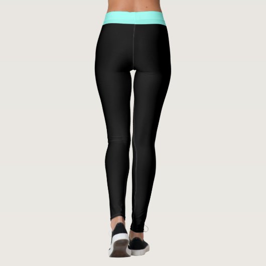 Aangepaste kleur | "Hustle"-werkplan Leggings (Achterkant)