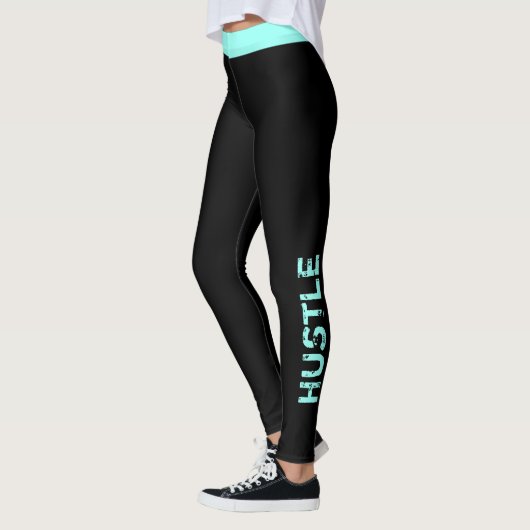 Aangepaste kleur | "Hustle"-werkplan Leggings (Links)